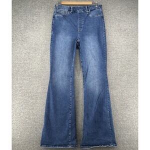Good American Flare Jeans Women Size 3 Blue Denim Pull Up Casual